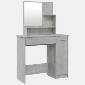 Penteadeira - Toucador com espelho 86,5x35x136 cm cinzento cimento