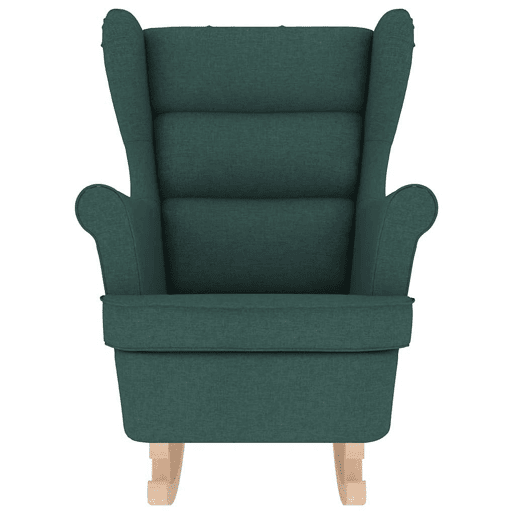 vidaXL Cadeira de baloiço 74x90x102 cm tecido verde-escuro