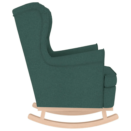 vidaXL Cadeira de baloiço 74x90x102 cm tecido verde-escuro