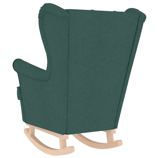 vidaXL Cadeira de baloiço 74x90x102 cm tecido verde-escuro