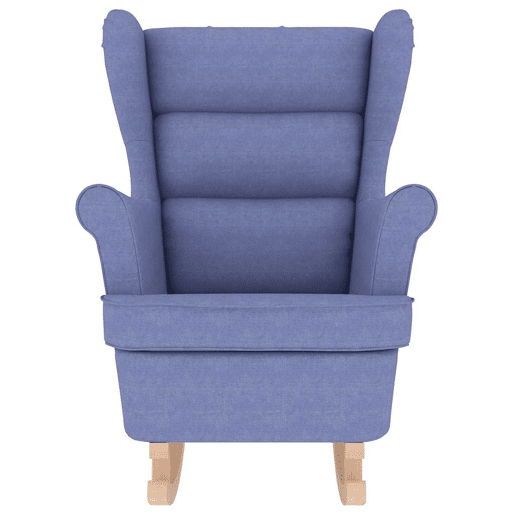 vidaXL Cadeira de baloiço 74x90x102 cm tecido azul ganga