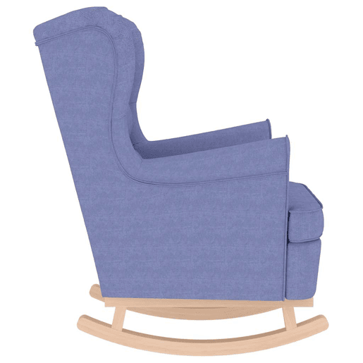 vidaXL Cadeira de baloiço 74x90x102 cm tecido azul ganga