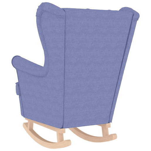 vidaXL Cadeira de baloiço 74x90x102 cm tecido azul ganga