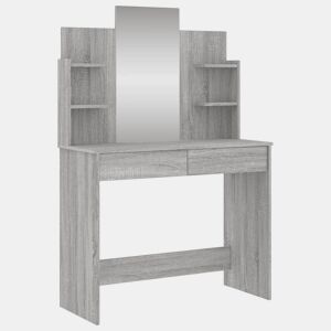 Penteadeira - Toucador com espelho 96x39x142 cm cor cinzento sonoma