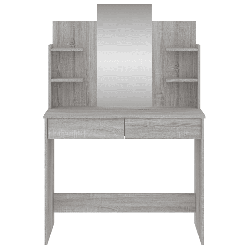 Penteadeira - Toucador com espelho 96x39x142 cm cor cinzento sonoma