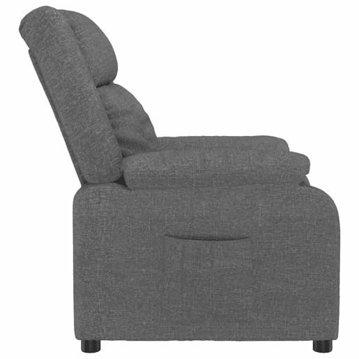 vidaXL Poltrona reclinável tecido cinzento-escuro vidaXL Poltrona reclinável tecido cinzento-escuro