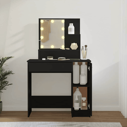 Penteadeira - Toucador com luzes LED 86,5x35x136 cm preto