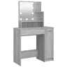 Penteadeira - Toucador com LEDs 86,5x35x136 cm sonoma cinza