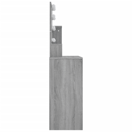 Penteadeira - Toucador com LEDs 86,5x35x136 cm sonoma cinza