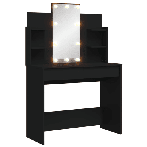 Penteadeira - Toucador com luzes LED 96x40x142 cm preto