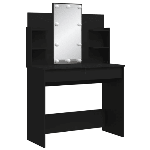Penteadeira - Toucador com luzes LED 96x40x142 cm preto