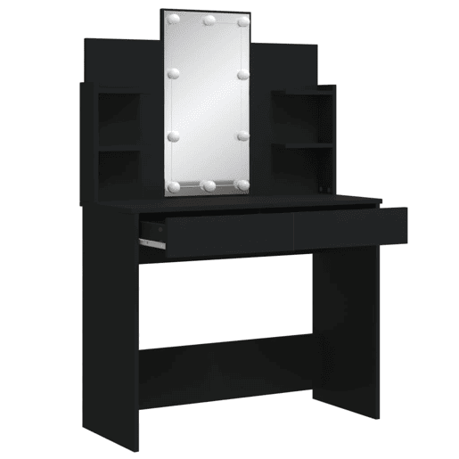 Penteadeira - Toucador com luzes LED 96x40x142 cm preto