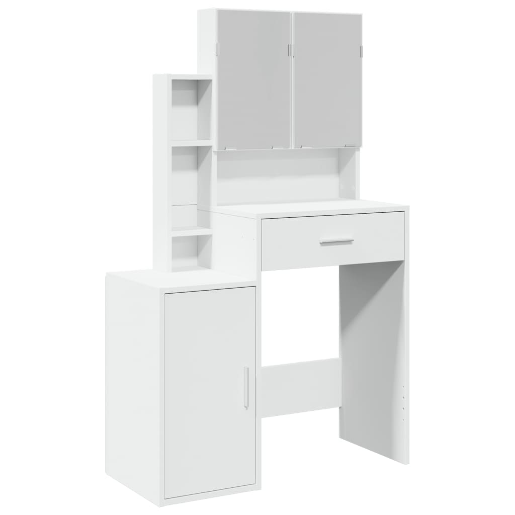 Tocador - tocador de maquillaje - mesa de tocador con mueble blanco 80x35x132 cm