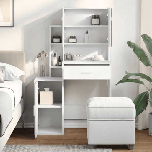Penteadeira - Toucador com armário 80x35x132 cm cor branco