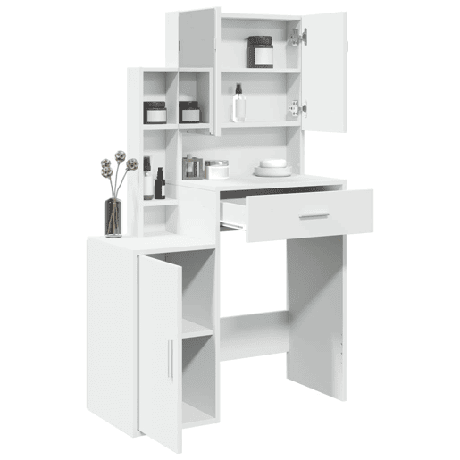 Penteadeira - Toucador com armário 80x35x132 cm cor branco