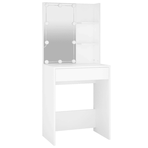 Penteadeira - Toucador com LEDs 60x40x140 cm branco