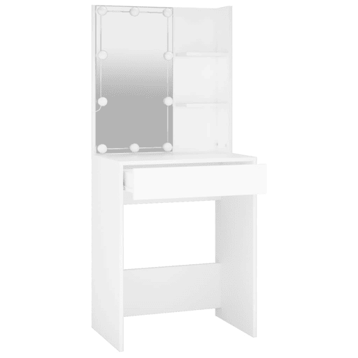 Penteadeira - Toucador com LEDs 60x40x140 cm branco