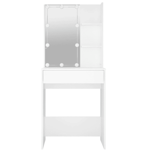 Penteadeira - Toucador com LEDs 60x40x140 cm branco