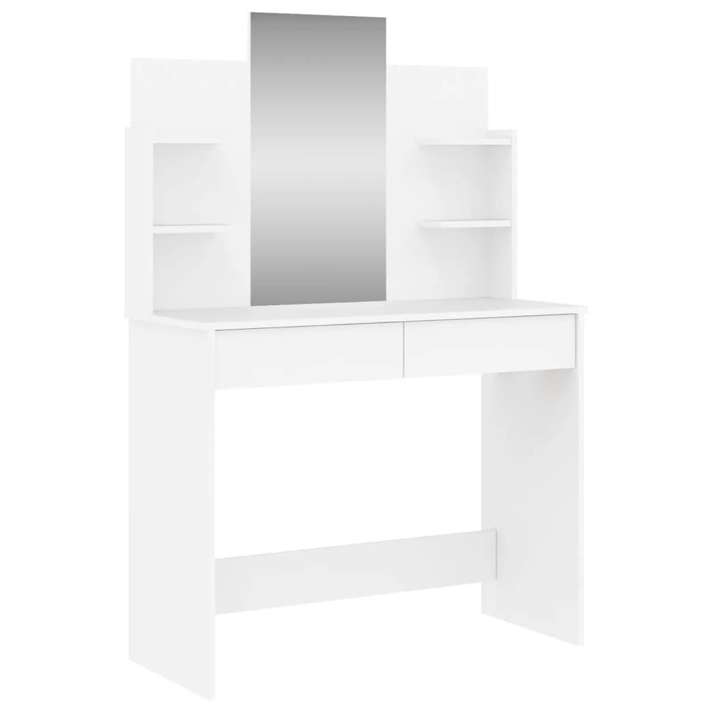 Tocador - tocador de maquillaje - mesa de tocador con espejo blanco 96x39x142 cm