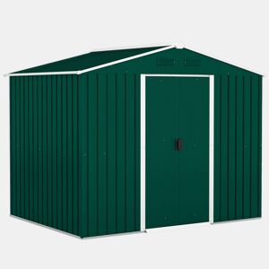 Outsunny Abrigo de Jardim de 3,6 m² 236x174x190 cm Abrigo de Exterior para Armazenamento de Ferramentas com Portas de Correr e 4 Janelas de Ventilação para Pátio Verde