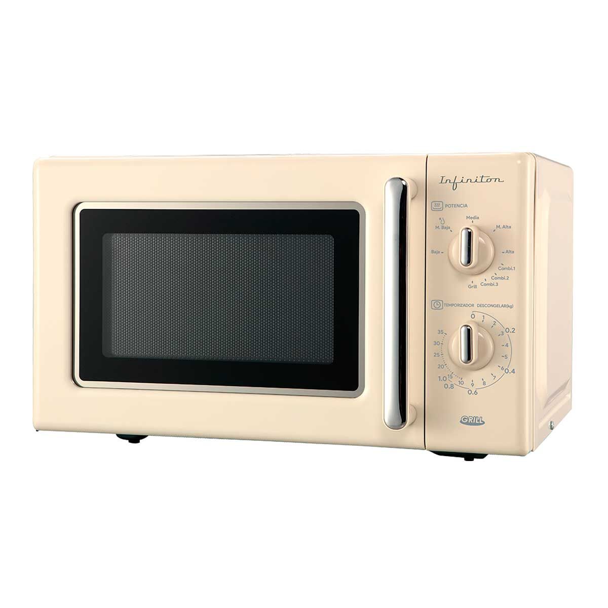 Microondas con grill Infiniton MWRT20B 700W 20L estilo vintage