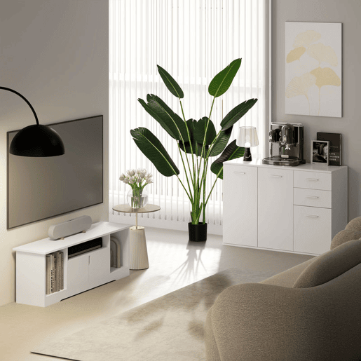 HOMCOM Pintura em Tela Folhas de Ginkgo Biloba 90x60cm Impressão Artística para Decoração de Parede na Sala de Estar Quarto de Escritório