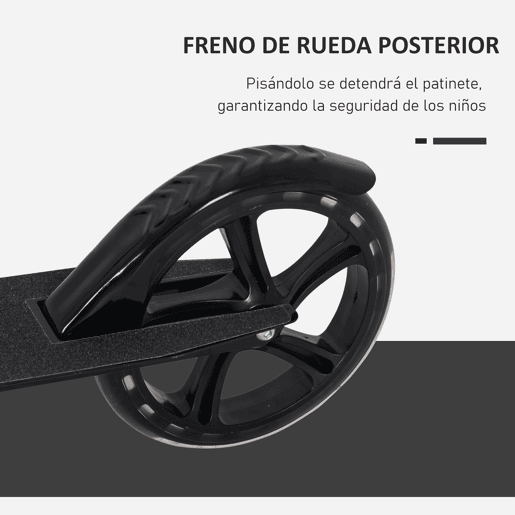 HOMCOM Trotinete Dobrável para Crianças de 7 a 14 Anos Trotinete Infantil com Guiador Ajustável em 4 Níveis e Travão 88x37x75-100cm Preto HOMCOM Trotinete Dobrável para Crianças de 7 a 14 Anos Trotinete Infantil com Guiador Ajustável em 4 Níveis e Travão 88x37x75-100cm Preto