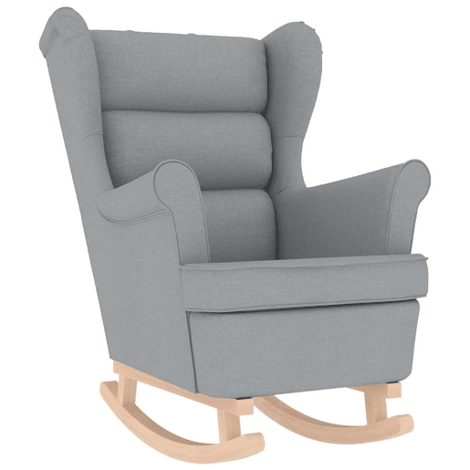 vidaXL Cadeira de baloiço 74x90x102 cm tecido cinzento-claro vidaXL Cadeira de baloiço 74x90x102 cm tecido cinzento-claro