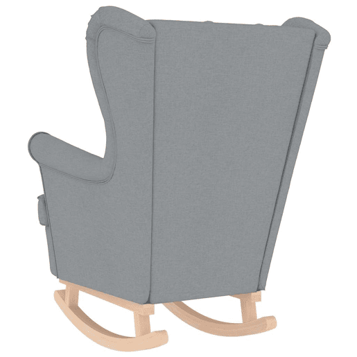 vidaXL Cadeira de baloiço 74x90x102 cm tecido cinzento-claro vidaXL Cadeira de baloiço 74x90x102 cm tecido cinzento-claro