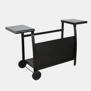 Carrinho grelhador 4 queimadores aço, Desserte pour plancha Porthos 4 brûleurs, Preto, 139x55x80 cm