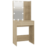 Penteadeira - Toucador com LEDs 60x40x140 cm carvalho sonoma