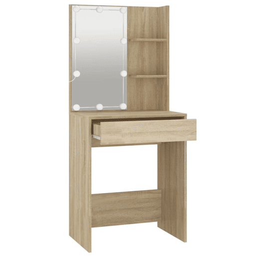 Penteadeira - Toucador com LEDs 60x40x140 cm carvalho sonoma
