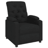vidaXL Poltrona reclinável tecido preto