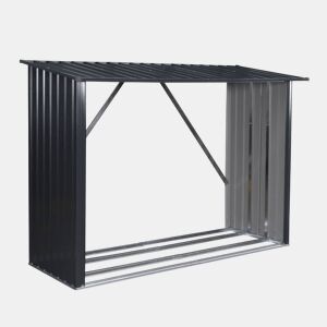 Galpão de jardim 80x215x155cm, aço galvanizado, Epicea, Antracite, 80x215x155 cm