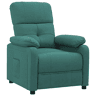 vidaXL Poltrona reclinável tecido verde-escuro