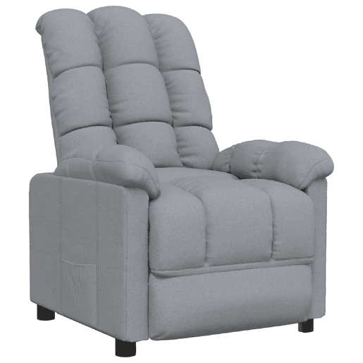 vidaXL Poltrona reclinável tecido cinzento-claro vidaXL Poltrona reclinável tecido cinzento-claro