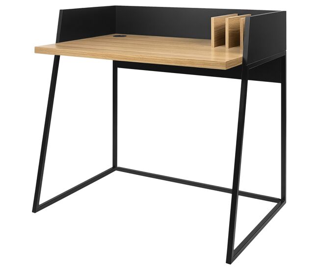 Escritorio de madera y negro charles