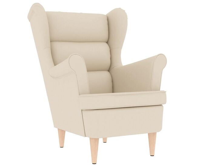 Vidaxl sillón de lino blanco 74x84x100 cm