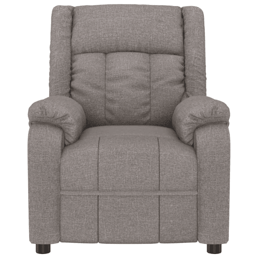 vidaXL Poltrona reclinável tecido cinzento-acastanhado vidaXL Poltrona reclinável tecido cinzento-acastanhado