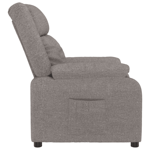 vidaXL Poltrona reclinável tecido cinzento-acastanhado vidaXL Poltrona reclinável tecido cinzento-acastanhado
