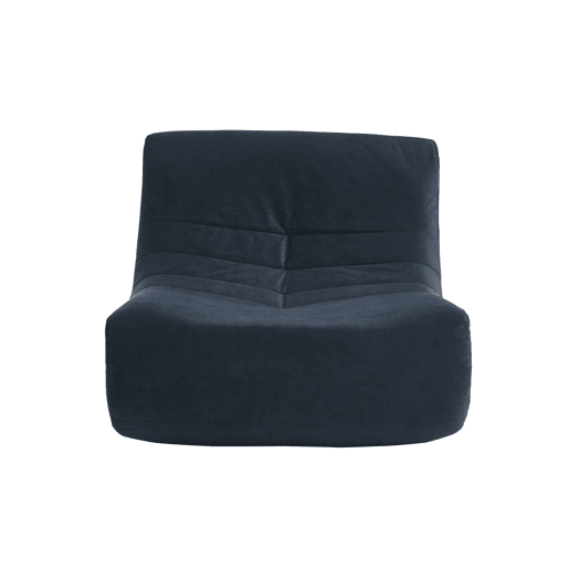 Sofá modular de veludo de 2 lugares, Sokol veludo, Azul escuro, 91x105x72 cm