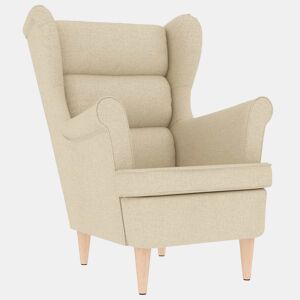 vidaXL Cadeira com apoio de braços 74x84x100 cm tecido cor creme