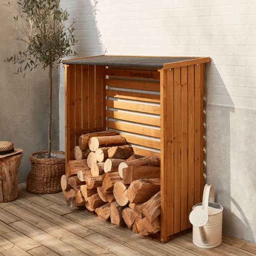 Cabana de madeira 120x45x120cm, madeira, Merisier, Natural, 120x45x120 cm