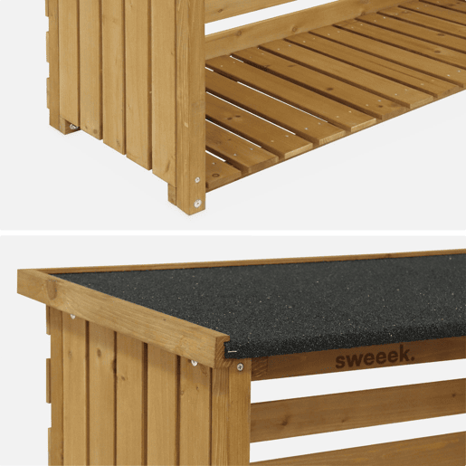 Cabana de madeira 120x45x120cm, madeira, Merisier, Natural, 120x45x120 cm