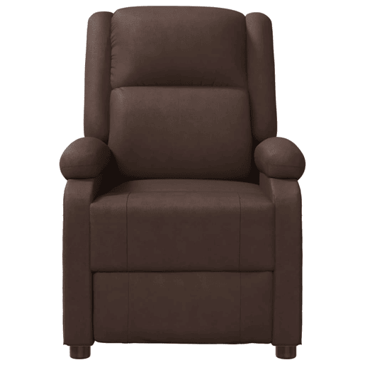 vidaXL Poltrona reclinável couro artificial castanho