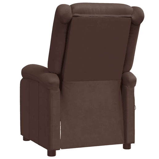 vidaXL Poltrona reclinável couro artificial castanho