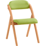 Cadeira de madeira dobrável com assento e encosto estofados Cadeira de braços para escritório 59 x 47.5 x 77 cm Verde FST92-GR SoBuy PT