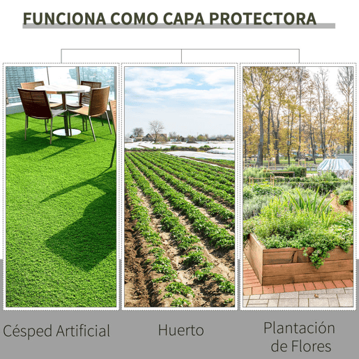 Outsunny Malha Geotêxtil 2x50 m Malha de jardim contra ervas daninhas 100 g  m² rolo de malha preto