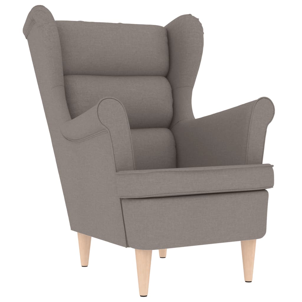 Vidaxl sillón de tela gris taupe 74x84x100 cm