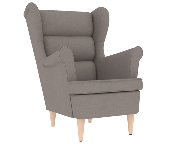 Vidaxl sillón de tela gris taupe 74x84x100 cm